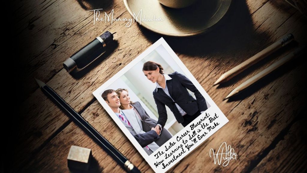 Confident salesperson presenting to clients