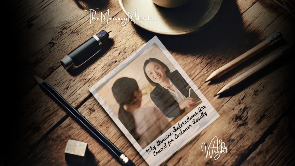 Brand representative engaging in authentic conversation with customer