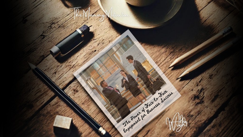 Business professionals engaging in face-to-face conversation